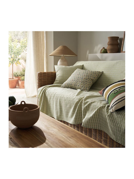 Gofis Home Elysia Armchair Throw Jacquard 180x180cm Green