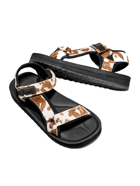 Leather Women's Sandals Brown