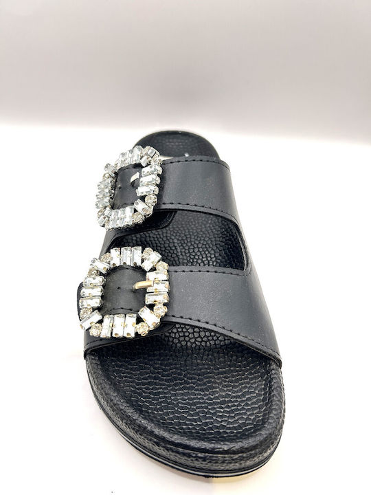 Leather Women's Anatomic Black Sandals