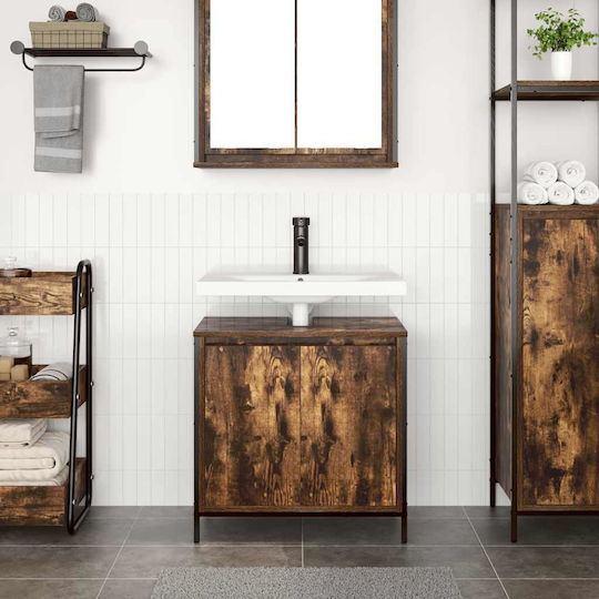 vidaXL Bathroom Vanity Unit Without Sink M60xD34.5xH60cm Smoked Oak