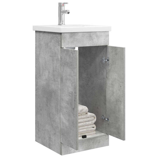 vidaXL Badezimmer Waschtisch-Einheit Ohne Waschbecken Mit Spiegel M42xB40xH84.5cm Graues