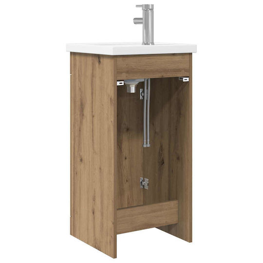 vidaXL Panglică Fără Lavoar cu Oglindă M42xA40xÎ84.5cm Maro