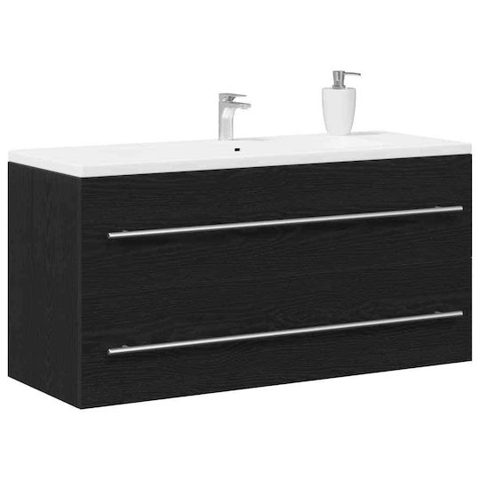 vidaXL Pangă Fără Lavoar M100xA38.5xÎ48cm Stejar Negru