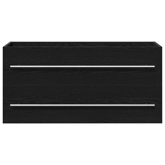 vidaXL Pangă Fără Lavoar M100xA38.5xÎ48cm Stejar Negru