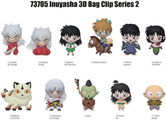 Inuyasha 25th Anniversary Series 2 3D Foam Bag Clip 1 Piece Random Selection