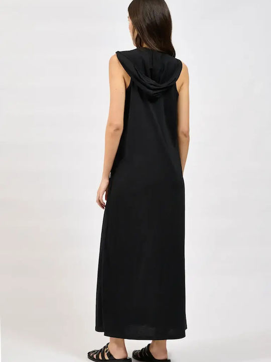 Summer Maxi Dress with Tearing Black