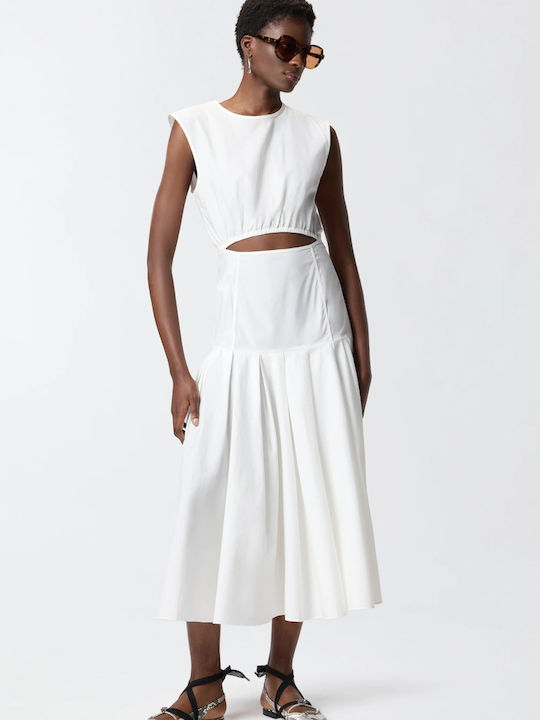 Summer Midi Dress Wht