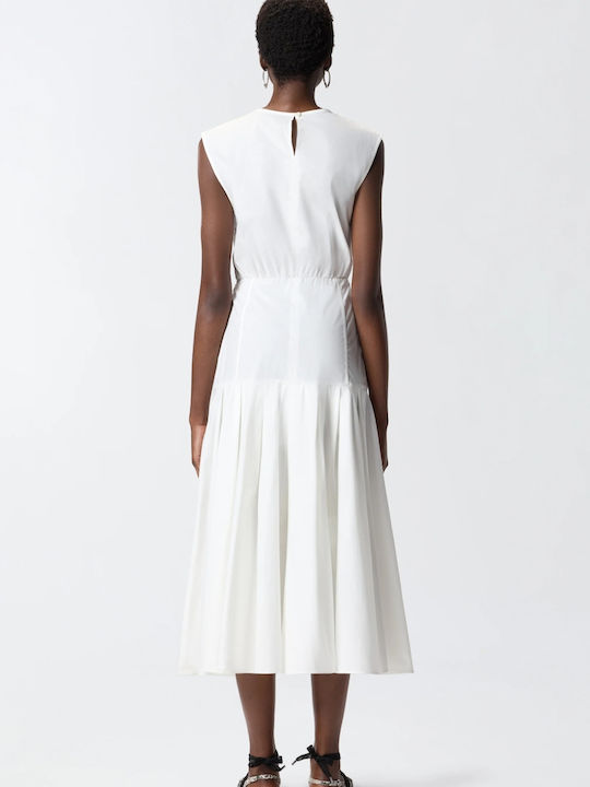 Summer Midi Dress Wht