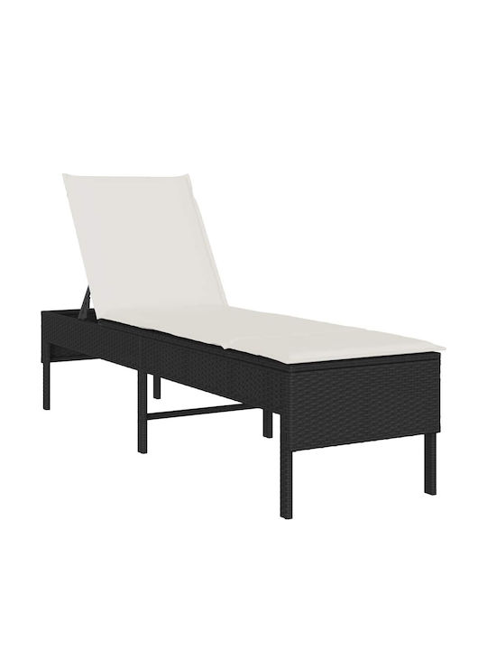 Ξαπλώστρα Rattan με Μαξιλάρι 200x55εκ.