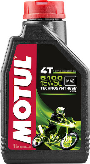 Motul 5100 15W-50 Масло За Мотоциклет За Четиритактови Двигатели 1л