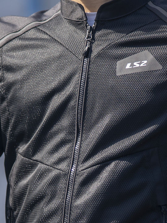 LS2 Breeze Sommer Männer Reitjacke Motorrad Schwarz