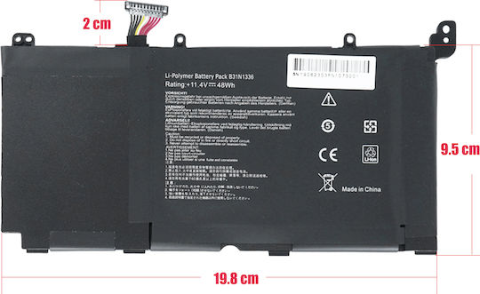 Μπαταρία Laptop Battery Asus R553l R553lf B31n1336 11.4v 48wh Oem Κωδ 1-bat0197