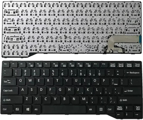 Πληκτρολόγιο Laptop για Fujitsu Lifebook E733 E744 E734 E743 με Πλαίσιο & με Backlit σε Μαύρο χρώμα