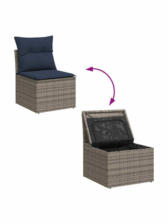 Set Cameră De Zi Pentru Exterior 6 Piese Maro Cu Perne