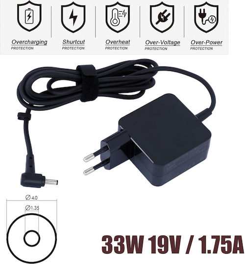 Asus Laptop-Ladegerät 35W 19V 1.75A für Asus mit abnehmbaren Netzkabel und Großhandel Steckerset