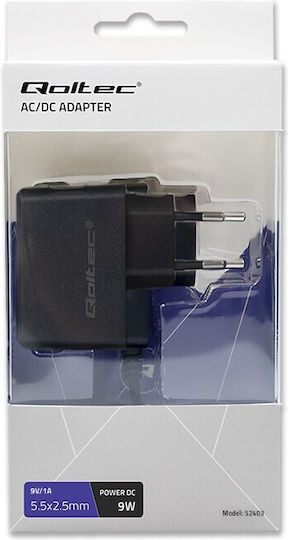 Qoltec Universal Φορτιστής Laptop 9V 1A με Αποσπώμενο Καλώδιο Τροφοδοσίας