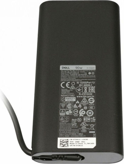 Dell USB-C Laptop Charger 90W 20V 4.5A For Dell Without Power Cord