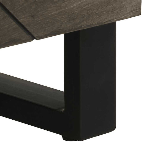 Sideboard aus Massivholz & Metall Schwarze 60x33x75cm