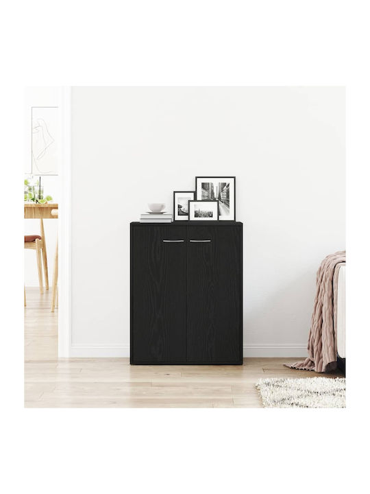 Μπουφές Ξύλινος Μαύρος Δρυς 60x30x75cm