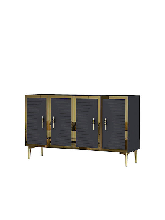 Sideboard aus Metall Weiß 120x32x75cm