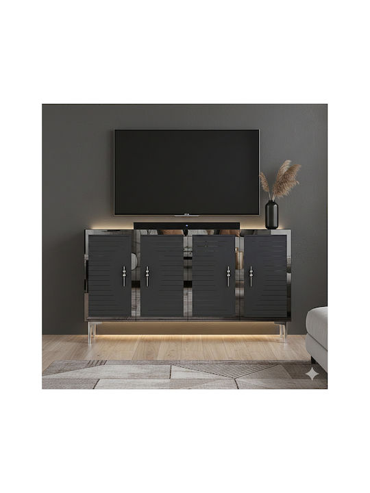 Sideboard aus Metall Weiß 120x32x75cm