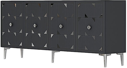 Μπουφές με Καθρέπτη Καφέ 180x32x75cm