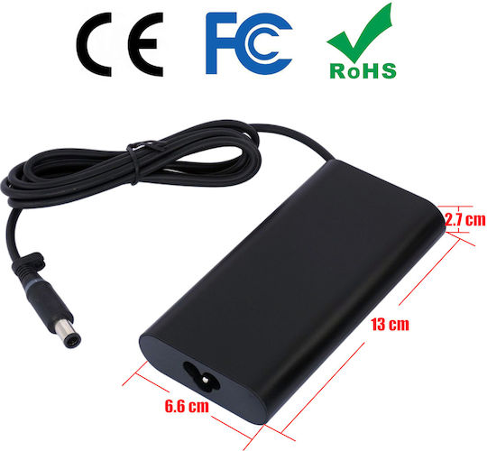 2 Power Φορτιστής Laptop 90W 19.5V 4.62A για Dell χωρίς Καλώδιο Τροφοδοσίας Bulk