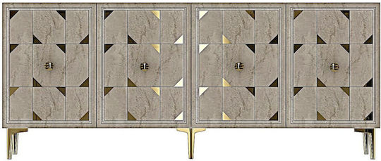 Μπουφές με Καθρέπτη Καφέ 180x32x75cm