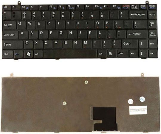 Sony Laptop Keyboard for VGN-FZ with Frame and English (US) Keyboard Language in Black Color EP-1770