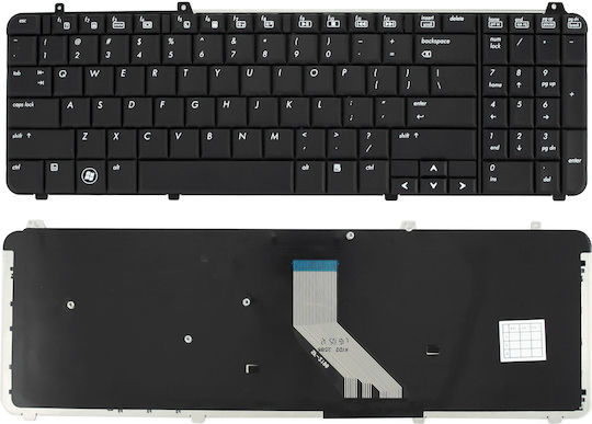 Laptop Keyboard for Pavilion DV6-1000 DV6-1100 DV6-1200 DV6-1300 DV6-1400 DV6-2000 with Frame and English (US) Keyboard Language in Black Color