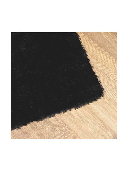 vidaXL Covor Antiderapant De Exterior Rectangular Negru 60x100cm