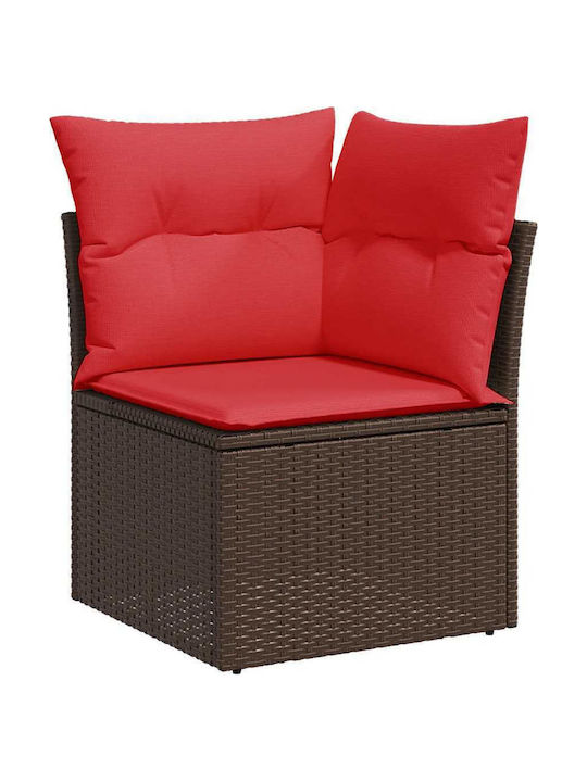 Outdoor Corner Sofa Rattan With Cushions 55x62x69cm