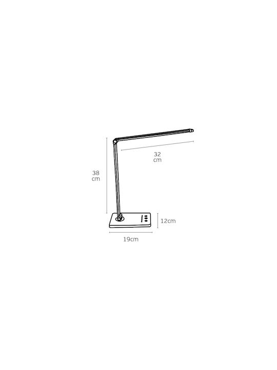 VK Lighting LED Настолна Лампа за Бюро в Бял Цвят VK Lighting LED Настолна Лампа за Бюро в Бял Цвят