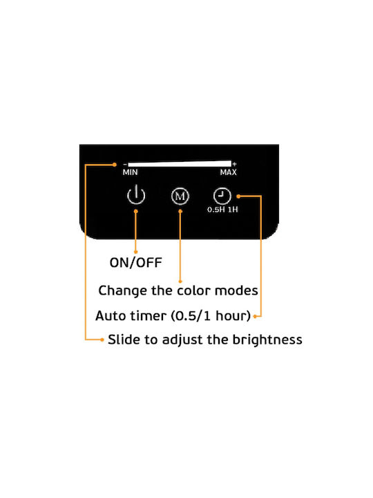 VK Lighting LED Φωτιστικό Γραφείου σε Μαύρο Χρώμα