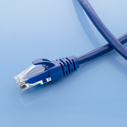 Qoltec U/UTP Кат.6 (Gigabit) Мрежов Кабел Ethernet 1.5м Син