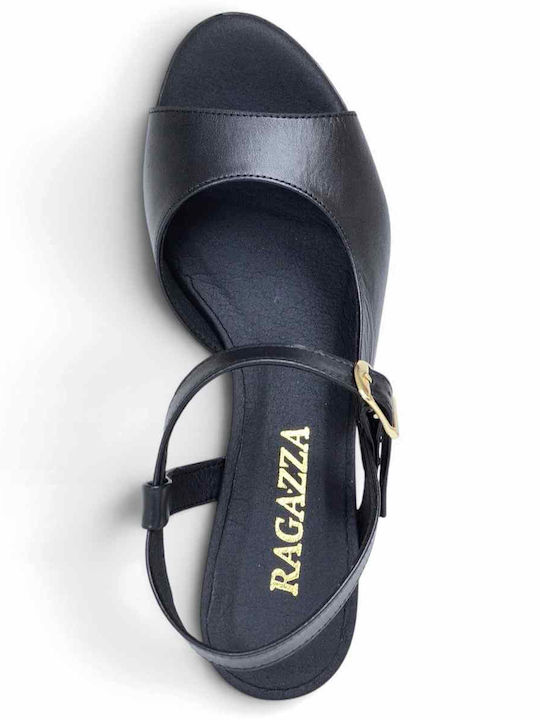 Damen Sandalen Aus Leder Anatomisch Schwarz