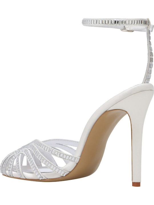 Fabric White Sandals