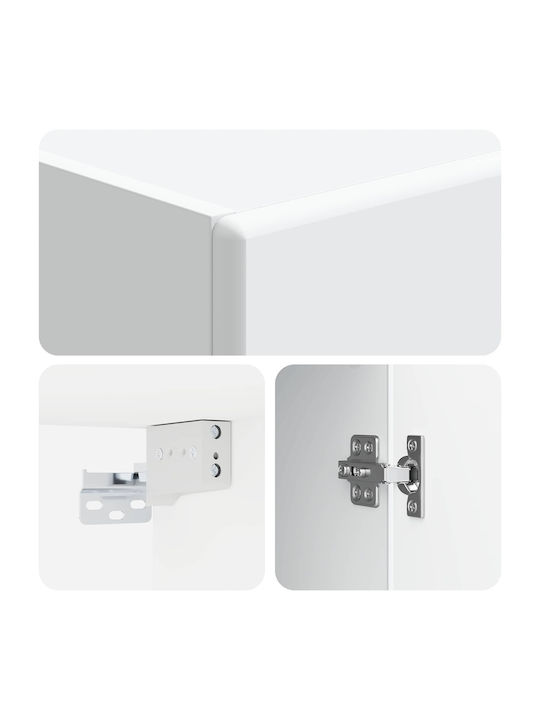 Окачен Бял Кухненски Гарнитур 33x34.5x90см