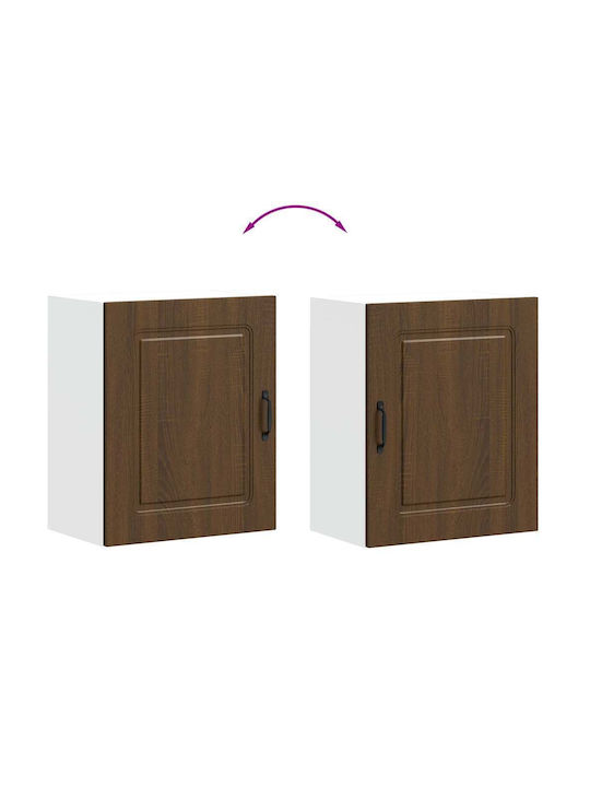 Kalmar Küchenschränke Set Wand- und Standküchenschränke Braun Eiche 50x31x60cm