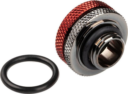 Bitspower Multi-link Adapter Connection Straight G1/4 Inch Male To 16mm Od Hardtube Glossy Black Red