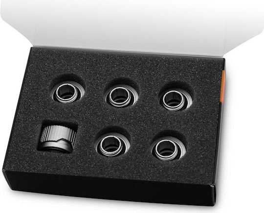 Ekwb EK-Quantum Torque 6-Pack HDC 14 Fittings Satin Titatnium Silver