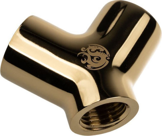 Bitspower Y-splitter Adapter 3x G1/4 Inch Ig Gold
