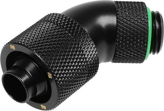 Bitspower Conector 45 de Grade G1/4 Inch Masculin la 16/10mm Rotativ Negru Mat