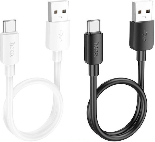 Hoco X96 USB 2.0 Cable USB-C male - USB-A 60W Μαύρο 0.25m