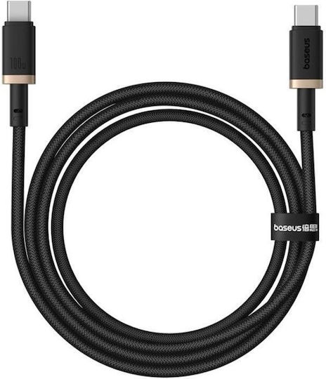 Baseus P10377803u01-00 Dura Schnelles Laden Daten Usb Typ-c Zu Usb Typ-c 100w Zertifiziert 1m Gelbe+Schwarze Kabel