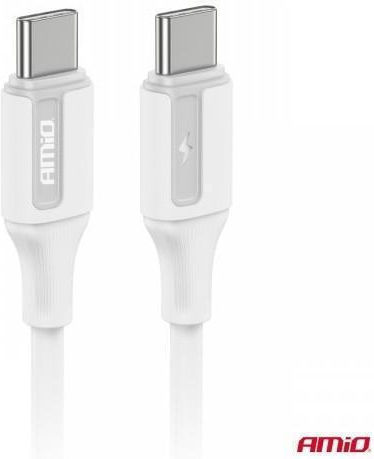 AMiO USB 2.0 Cable USB-C male - USB-C 60W Λευκό 2m 03921