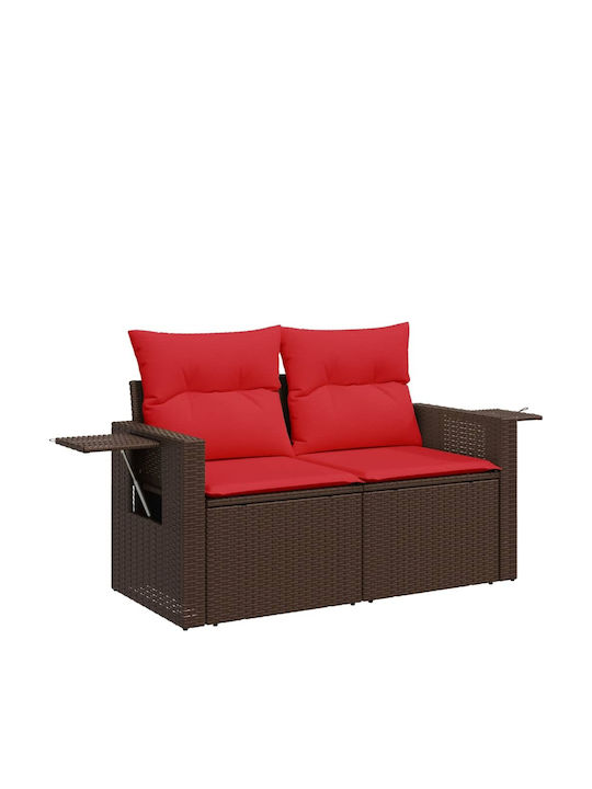 Outdoor Corner Sofa Rattan with Cushions 62x62x69cm