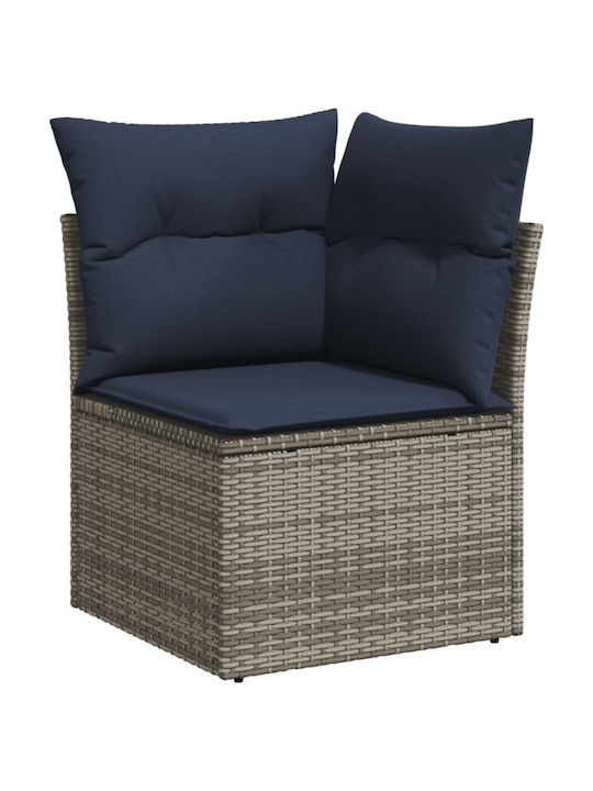 Ecksofa Outdoor Rattan mit Kissen 62x62x69cm