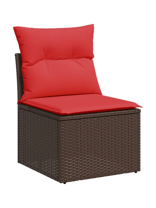 Outdoor Corner Rattan Sofa With Cushions 62x62x69cm