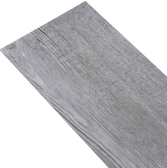 vidaXL Set Plastic Floor PVC with 28 Tiles L61xW30.5cm Gray